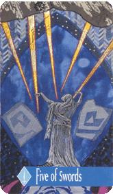 ÷ - Zerner Farber Tarot -  - Five Of Swords