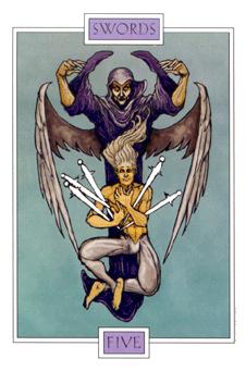  - Winged Spirit Tarot -  - Five Of Swords