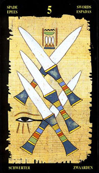  - Egyptian Tarot -  - Five Of Swords