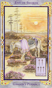 ɪ - Legend Arthurian Tarot -  - Five Of Swords