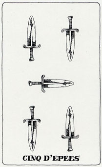  - Simplified Tarot -  - Five Of Swords