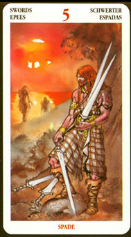  - Celtic Tarot -  - Five Of Swords