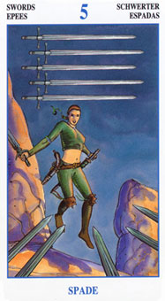 ش˵ - The Secret Tarots -  - Five Of Swords