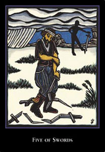 羫 - The World Spirit Tarot -  - Five Of Swords