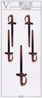 ˶ - The Pandoras  Tarot -  - Five Of Swords