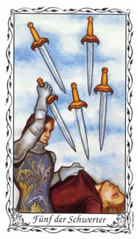 ޵ - Das Hudes Tarot -  - Five Of Swords