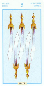 ƽ - Tarots Of The Golden Dawnt -  - Five Of Swords