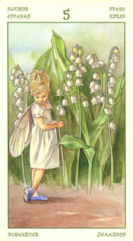 ֮ - The Spirit Of Flowers Tarot -  - Five Of Swords