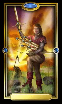 Ѥ - Gilded Tarot -  - Five Of Swords