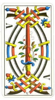 1JJʿ1974 - 1JJ Swiss Tarot 1974 -  - Five Of Swords