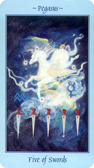  - Celestial Tarot -  - Five Of Swords