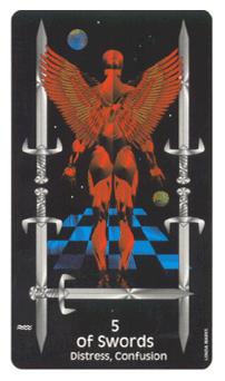 ѻħ - Crows Magick Tarot -  - Five Of Swords