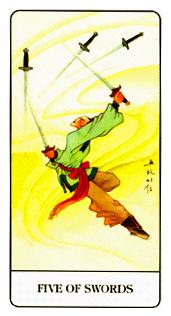 й - Chinese Tarot -  - Five Of Swords