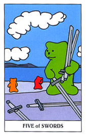 С - Gummy Bear Tarot -  - Five Of Swords