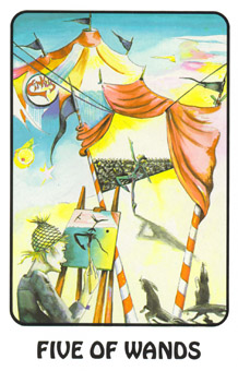  - Karma Tarot - Ȩ - Five Of Wands