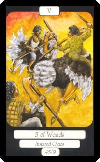 ʱ - Merry Day Tarot - Ȩ - Five Of Wands