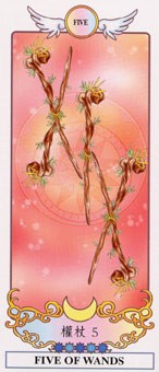 ϣ - Grecian Eudaemon Tarot - Ȩ - Five Of Wands