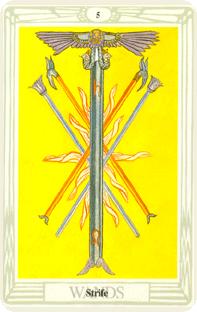  - Croley Tarot - Ȩ - Five Of Wands