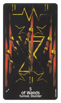 ѻħ - Crows Magick Tarot - Ȩ - Five Of Wands