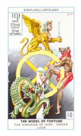  - Cagliostro Tarot - ֮ - Wheel Of Fortune