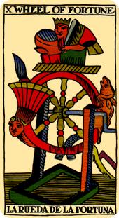  - Marseilles Tarot - ֮ - Wheel Of Fortune