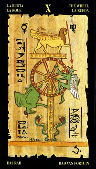  - Egyptian Tarot - ֮ - Wheel Of Fortune