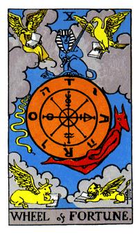 ¡ΰ - Rider Waite Tarot - ֮ - Wheel Of Fortune