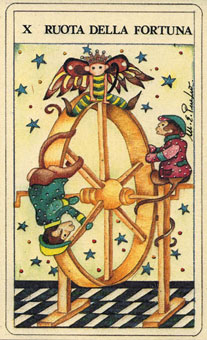 ƶ˹ - Fiabeschi Tarot - ֮ - Wheel Of Fortune