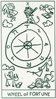  - Stick Figure Tarot - ֮ - Wheel Of Fortune