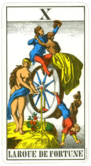 1JJʿ1974 - 1JJ Swiss Tarot 1974 - ֮ - Wheel Of Fortune