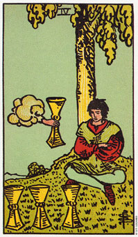 ԭʼΰ - Original Rider-Waite Tarot - ʥ - Four Of Cups