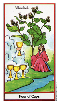 ҩ - Herbal Tarot - ʥ - Four Of Cups