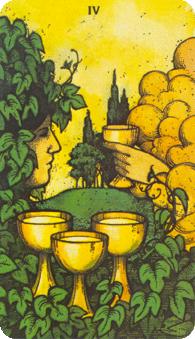 Ħ - Morgan-Greer Tarot - ʥ - Four Of Cups