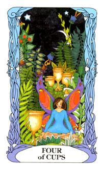 ¹⻨԰ - Moon Garden Tarot - ʥ - Four Of Cups