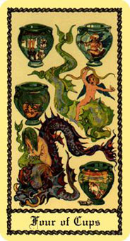 ˹ - Scapini Tarot - ʥ - Four Of Cups