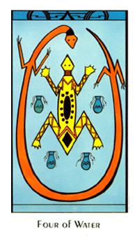 ʥ - Santa Fe Tarot - ʥ - Four Of Cups