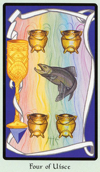  - Faery Wicca Tarot - ʥ - Four Of Cups