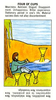 ѧ - Starter Tarot - ʥ - Four Of Cups