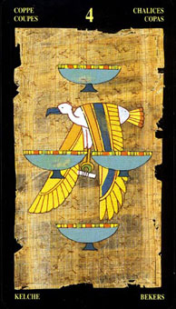  - Egyptian Tarot - ʥ - Four Of Cups