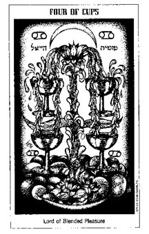 ʿ - The Hermetic Tarot - ʥ - Four Of Cups