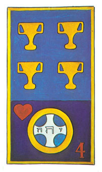 岼˹ - Papus Tarots - ʥ - Four Of Cups