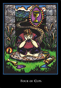 羫 - The World Spirit Tarot - ʥ - Four Of Cups