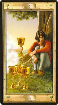 ͼԿΰ - Pictorial Key Tarot - ʥ - Four Of Cups