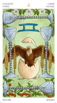 ռ˿ - Wirth Tarot Of Trade Edition - ʥ - Four Of Cups