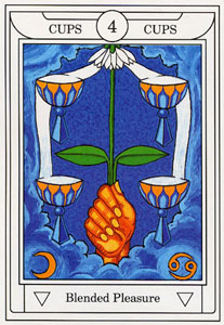 ƽ - Golden Dawn Magical Tarot - ʥ - Four Of Cups