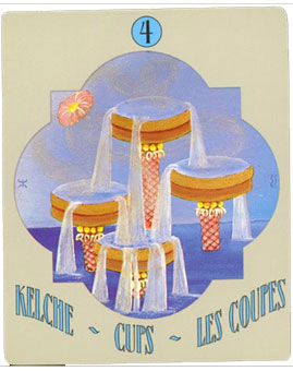  - Deva Tarot - ʥ - Four Of Cups