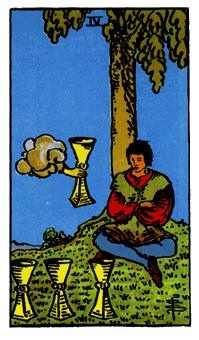 ¡ΰ - Rider Waite Tarot - ʥ - Four Of Cups