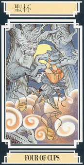  - Golden Dragon Tarot - ʥ - Four Of Cups