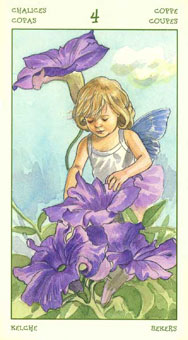 ֮ - The Spirit Of Flowers Tarot - ʥ - Four Of Cups