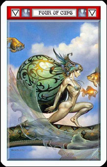 ˹Լ - Boris Vallejo Tarot - ʥ - Four Of Cups